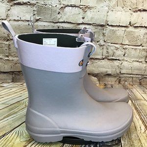 Bogs Flora 2 Eye Lavender Winter Rain Boots Size 8